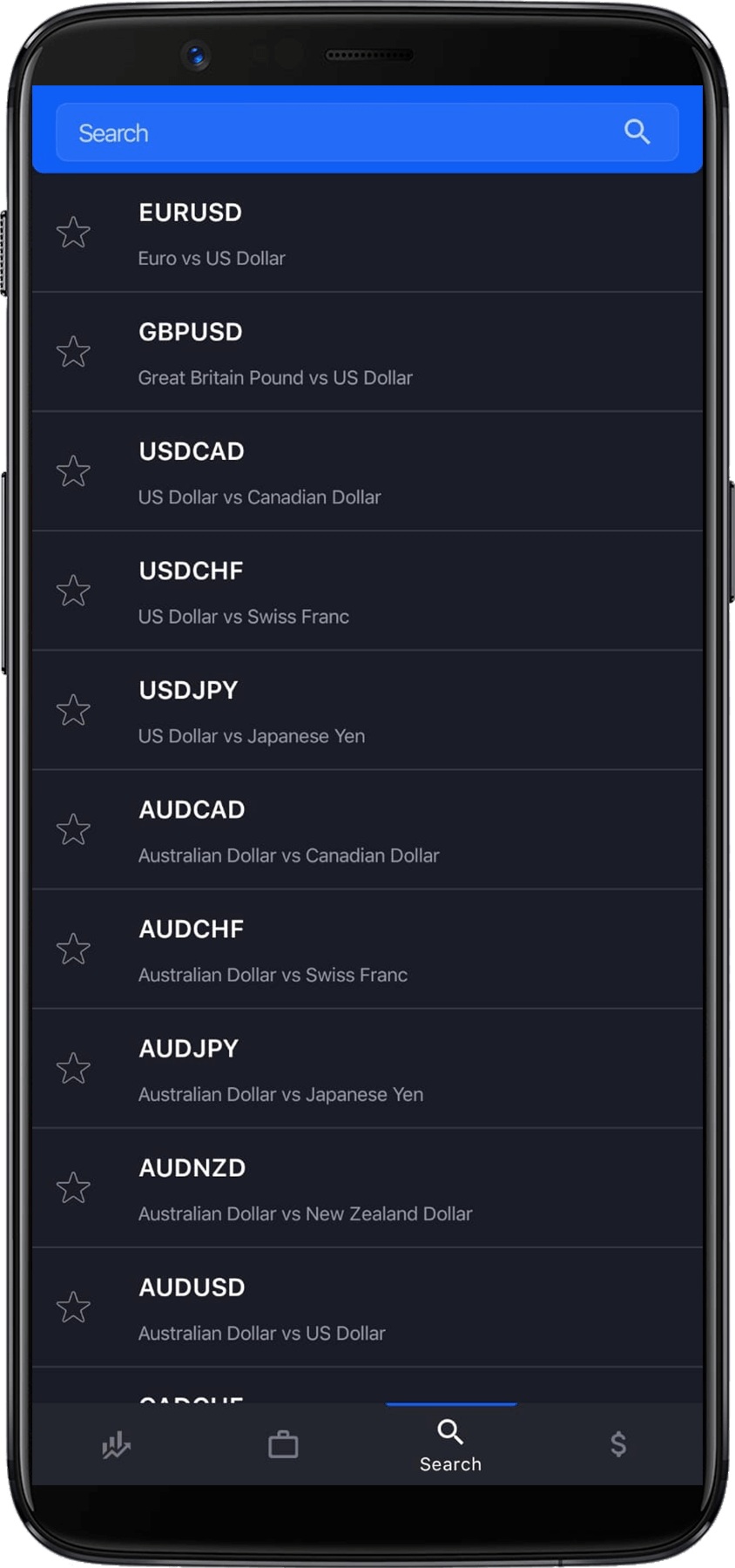 Admiral Markets search