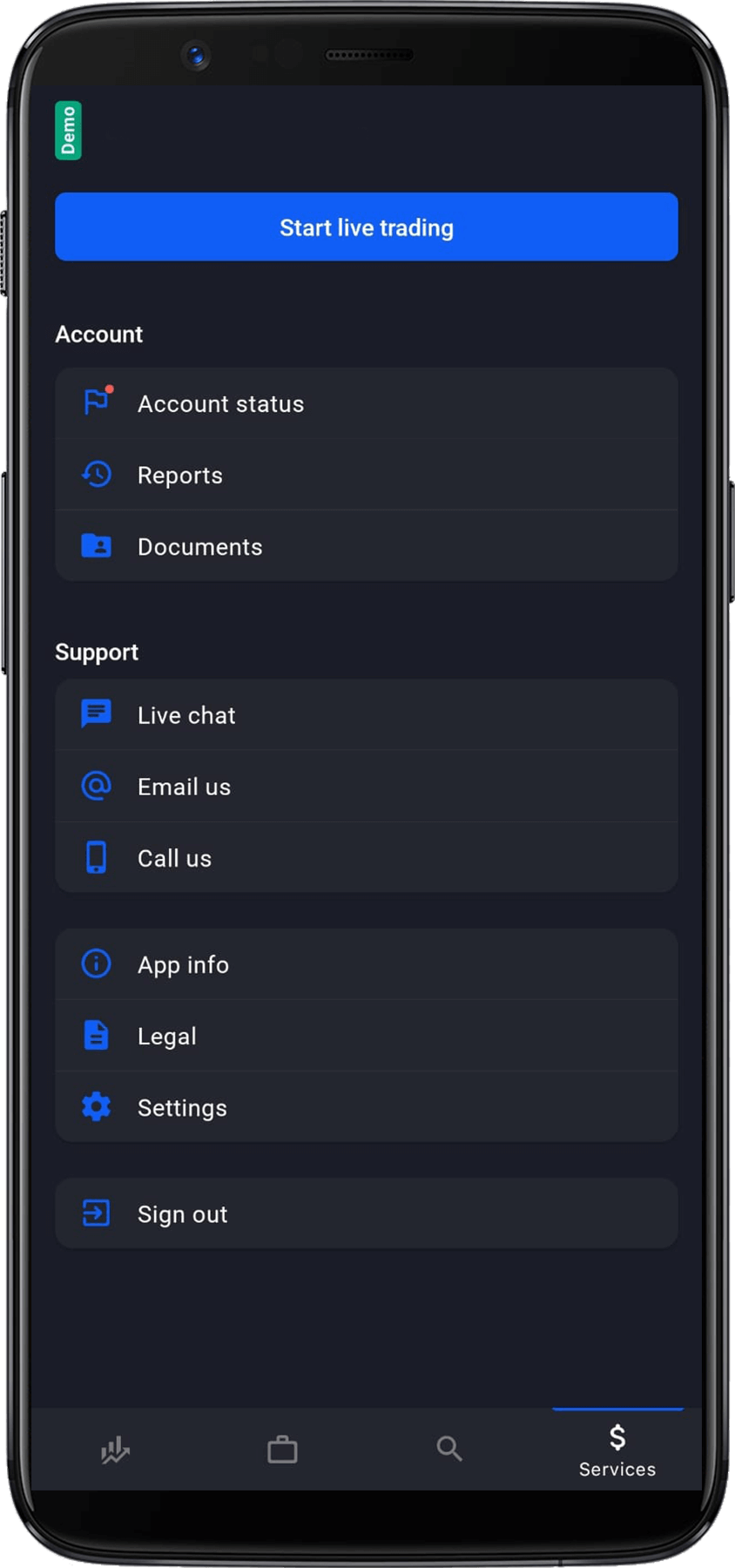 Admiral Markets services