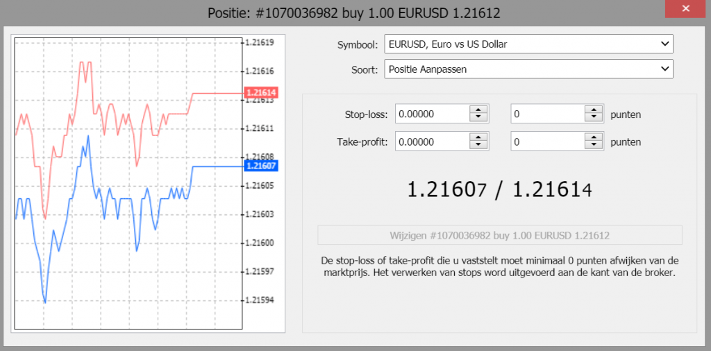 Admiral Markets stop loss instellen