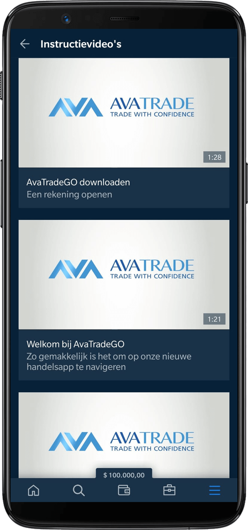 AvaTrade instuctievideo's