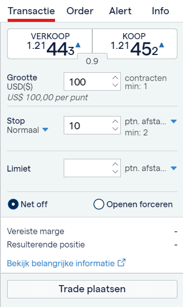 IG stop loss instellen
