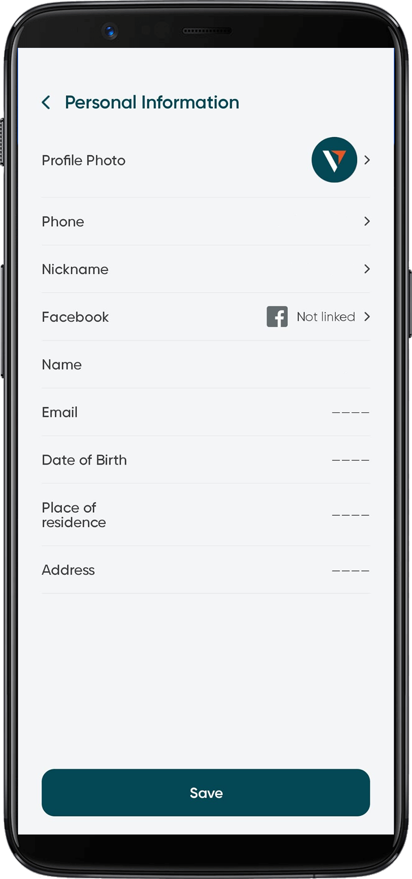Vantage personal information