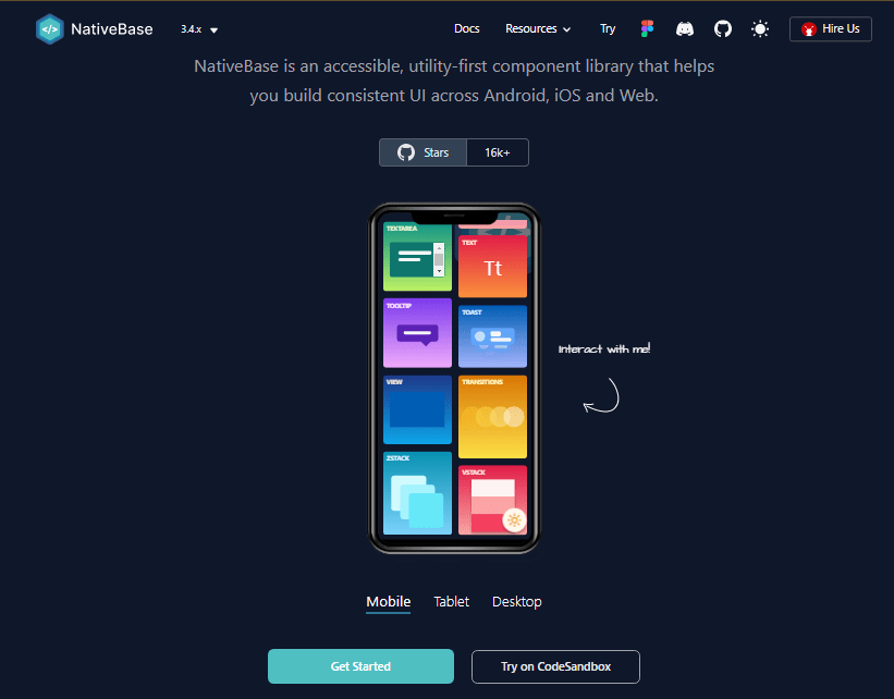 NativeBase Universal Components for React & React Native