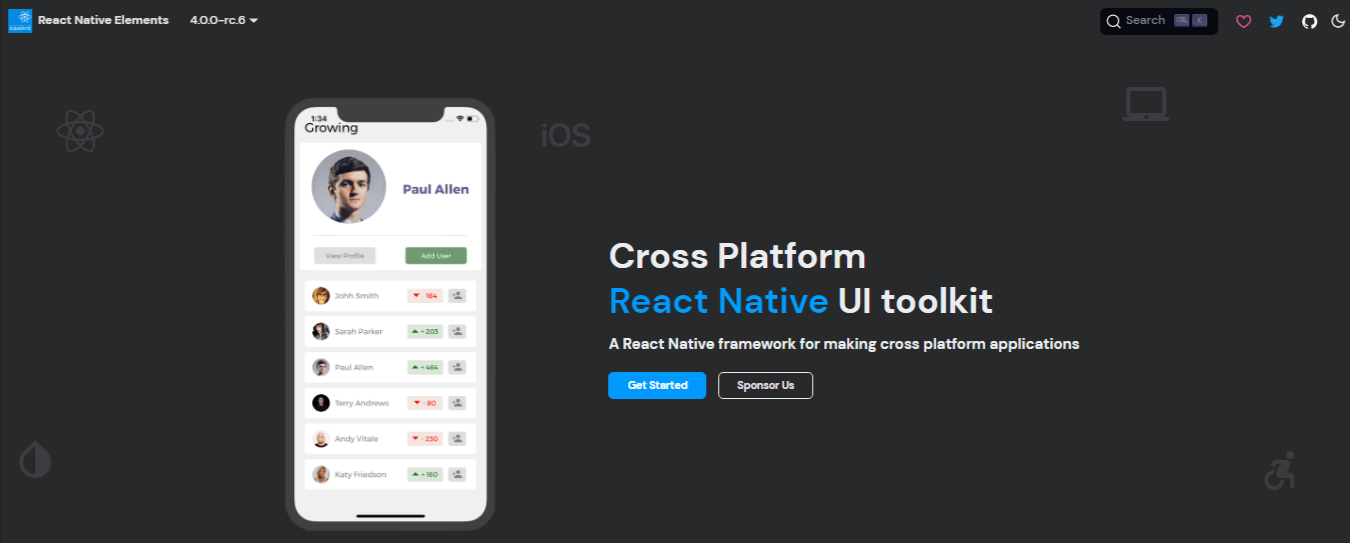 React Native Elements Cross Platform React Native UI Toolkit