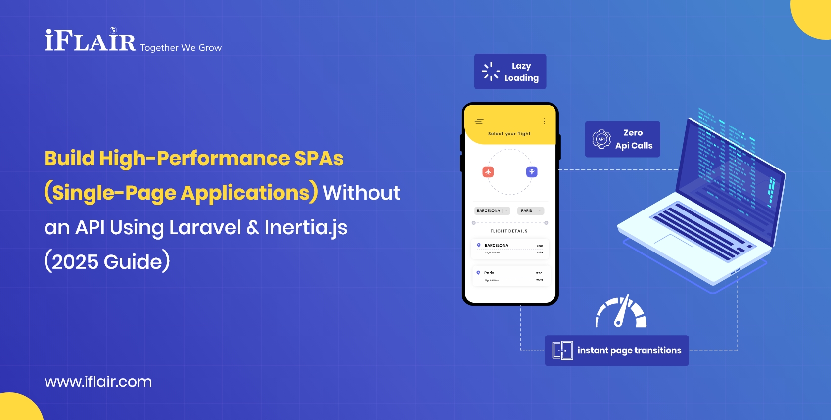 Build High-Performance SPAs(Single-Page Applications) Withoutan API Using Laravel & Inertia.js(2025 Guide)