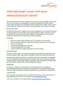 Elektrotechnische talent voor internationale projecten