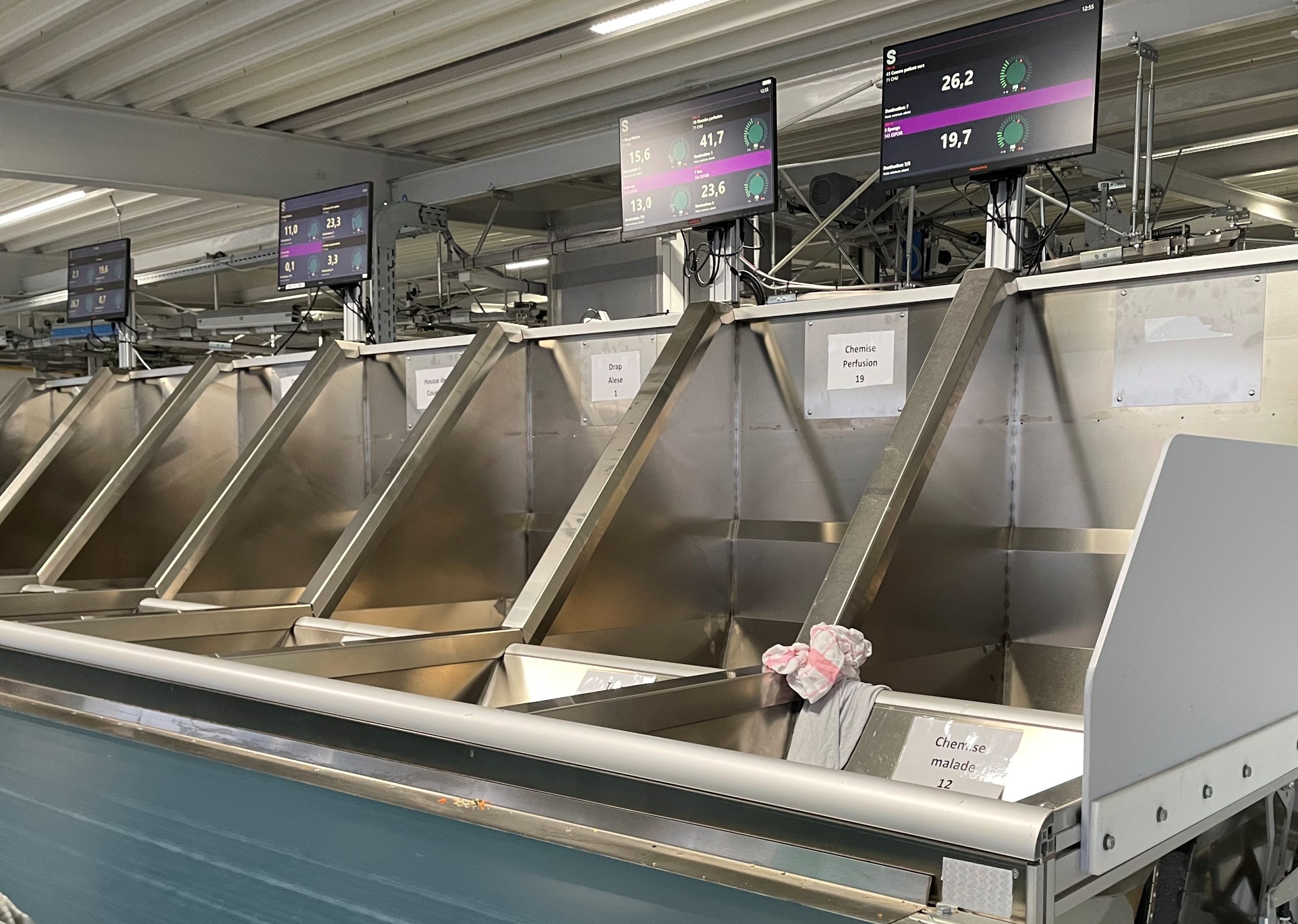 Monorail and sorting positions extension at Servitex